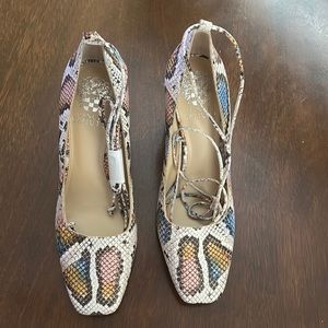 Vince Camuto Snake Print Hells
